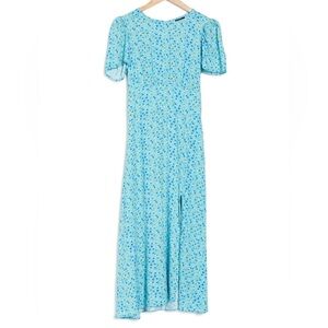 AFRM Jamie Blue Floral Print Maxi Dress